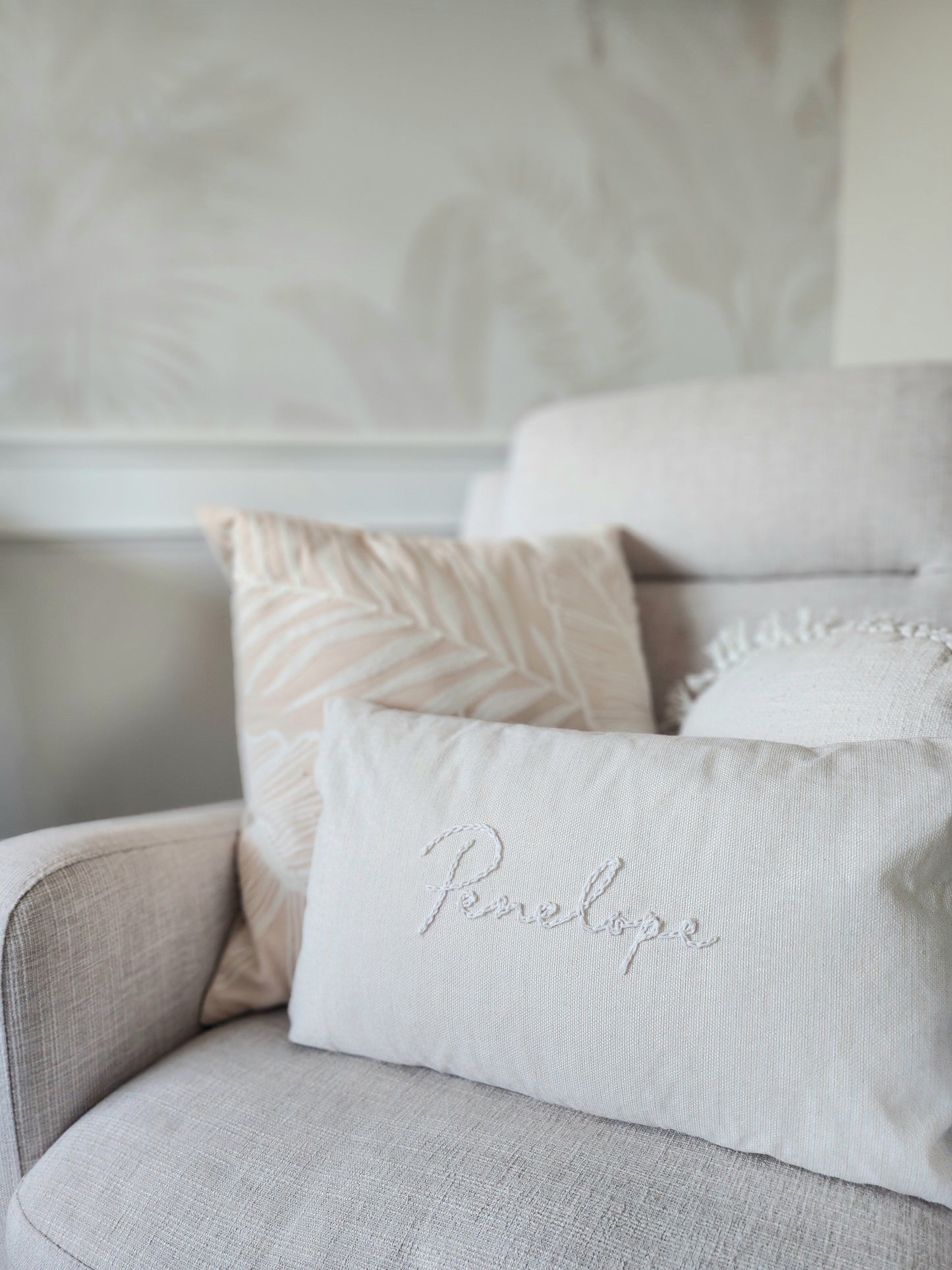 Linen Cushion • Minimalist Name