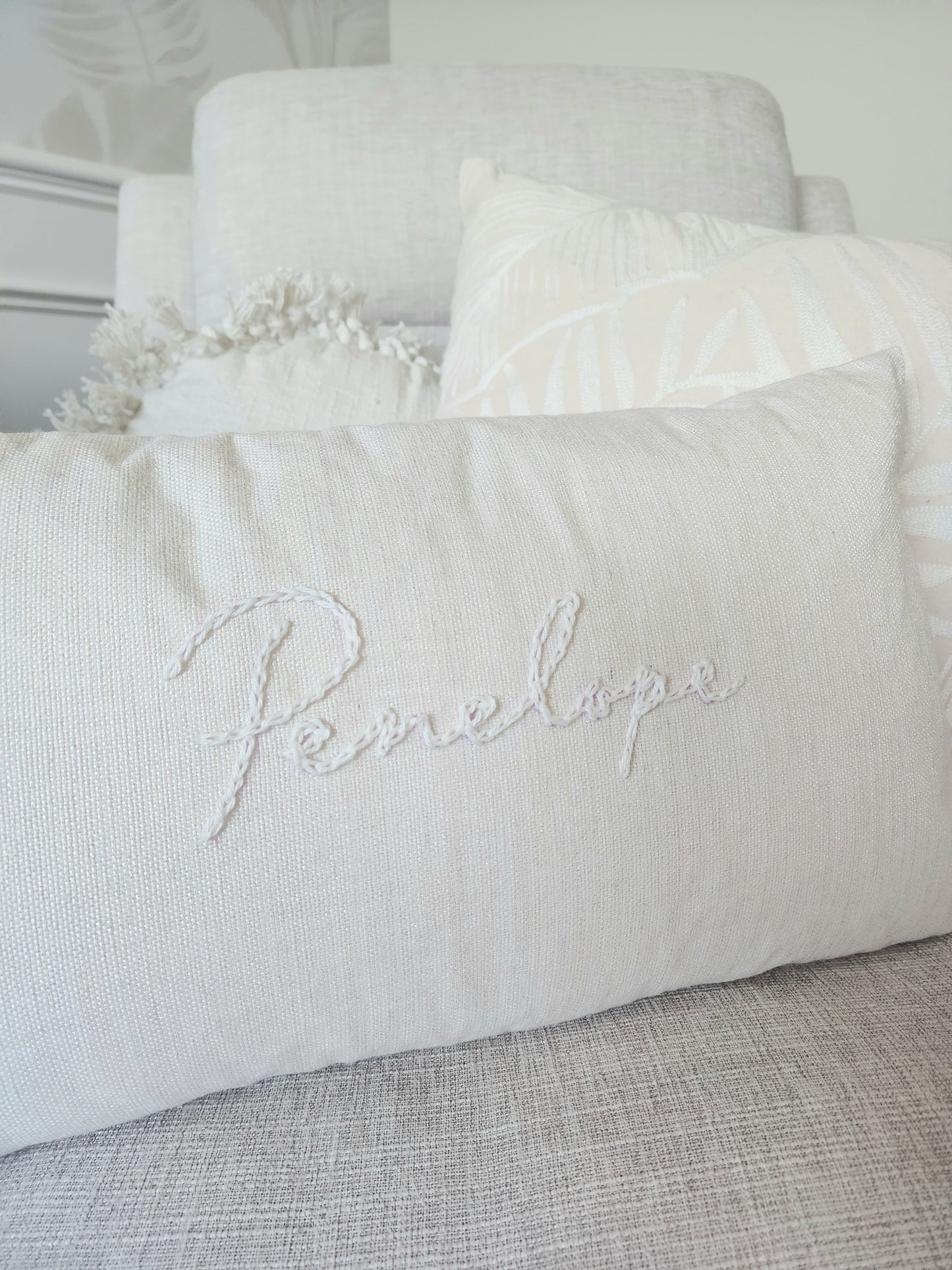 Linen Cushion • Minimalist Name