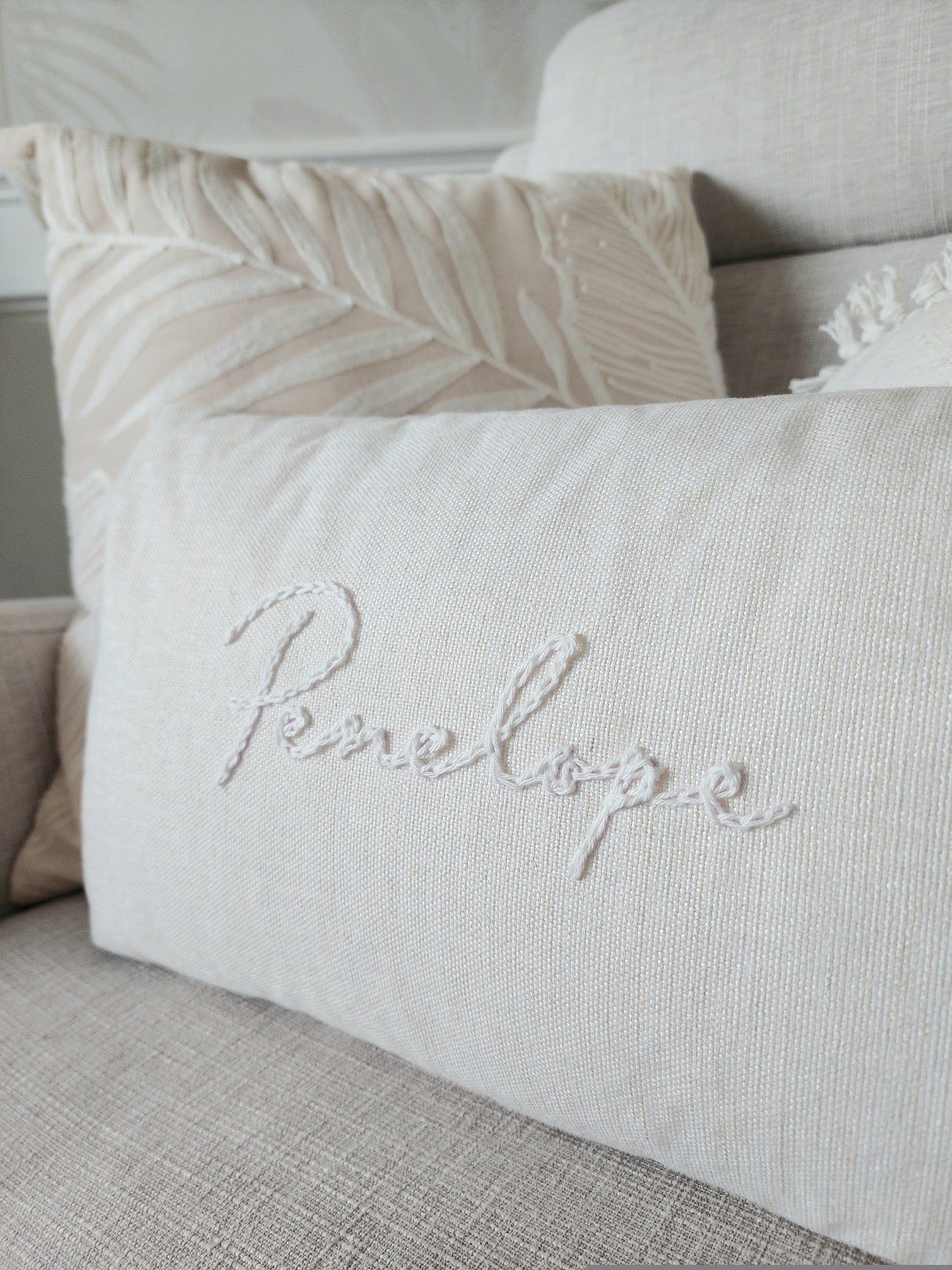 Linen Cushion • Minimalist Name