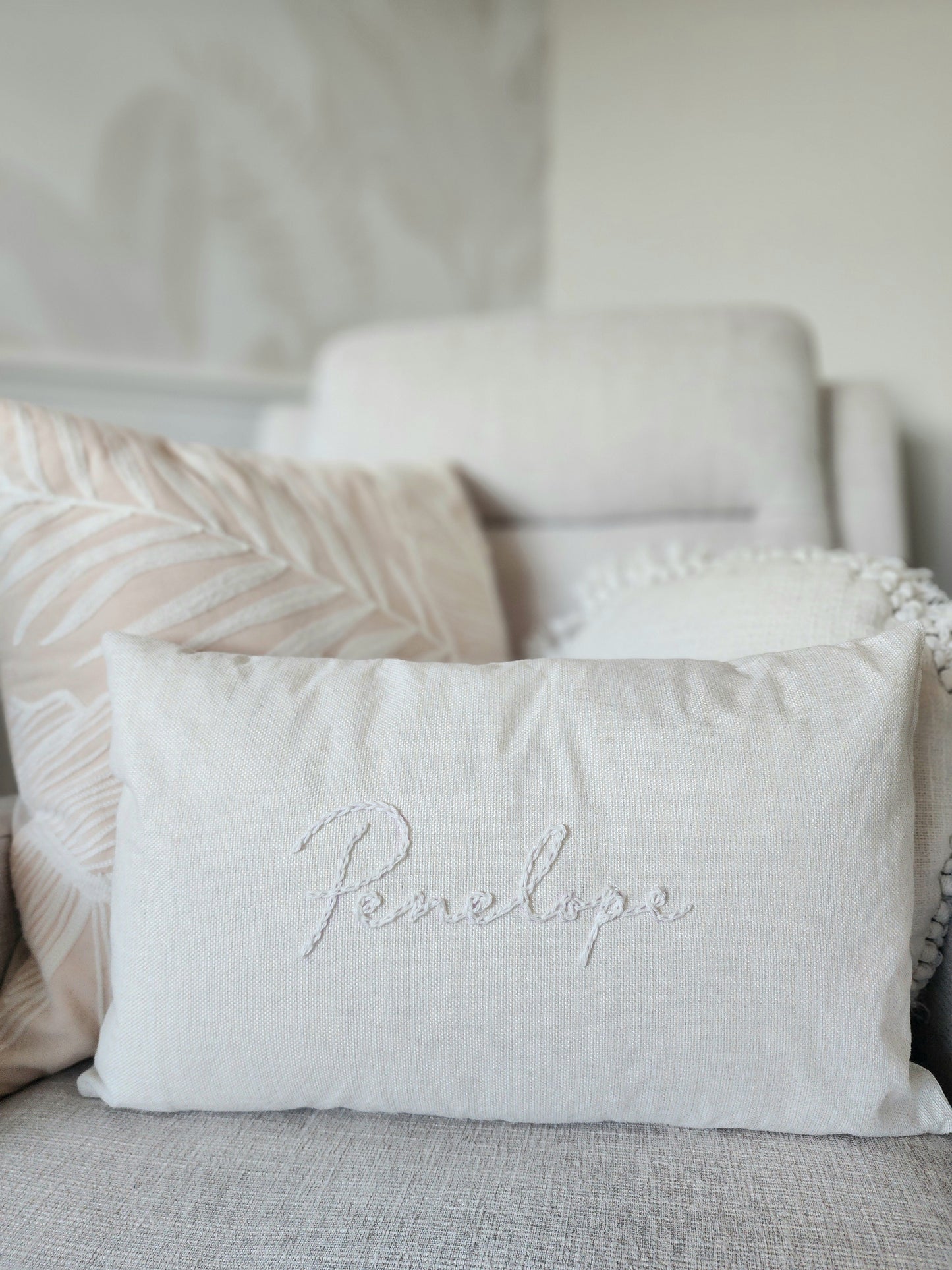Linen Cushion • Minimalist Name