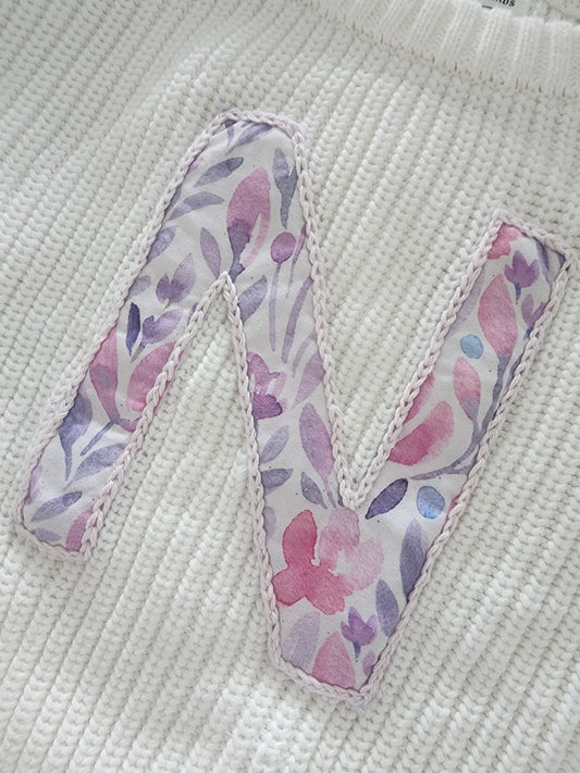 Patchwork Initial Knit Jumper